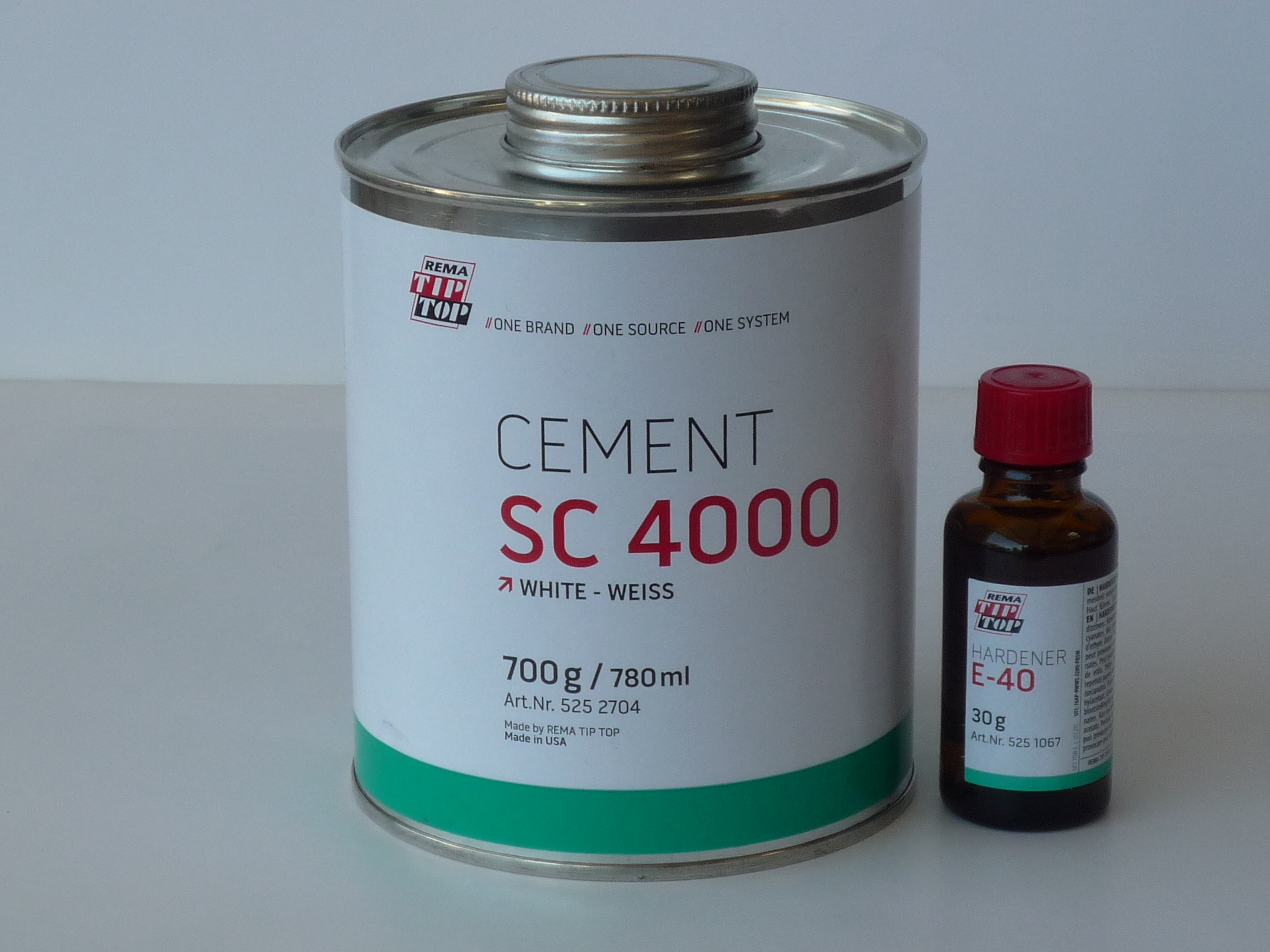 TipTop CEMENT SC 4000 weiß 700g und Härter E-40 30g