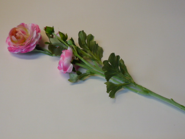 Blume-pink Seidenblume Ranunkel pink 62cm lang