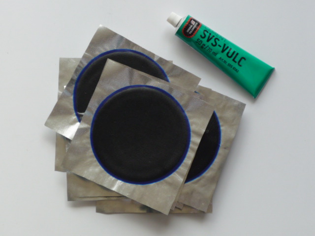 SF9-10x Schlauchflicken SF9 Ø 120mm 10 Stück + Tip Top SVS-Vulkanisierfl. 50g