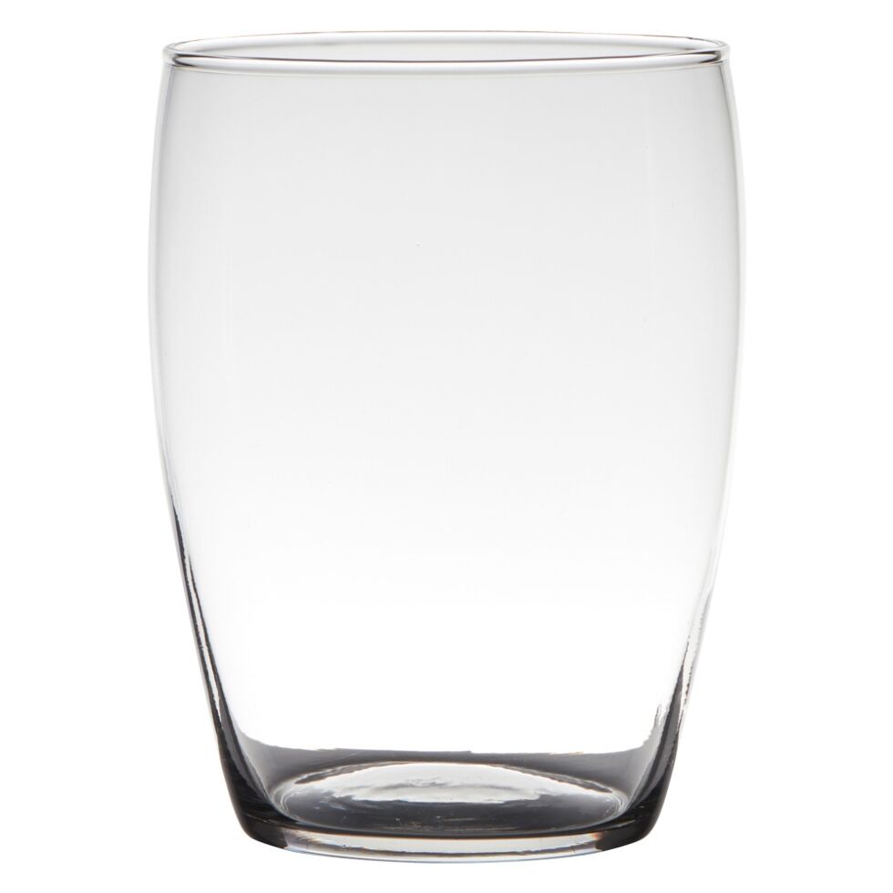 Glas Vase bauchig H=20 cm D=14 cm transparent klar farblos