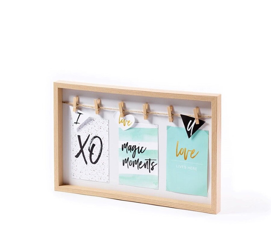 Holz-Bilderrahmen-26x41 Holz Bilderrahmen Pinwand 26x41cm