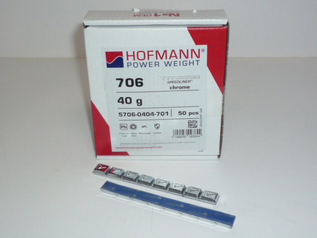 Hofmann Typ 706 Motorrad-Kleberiegel Blei 40g verchromt 100 Stück