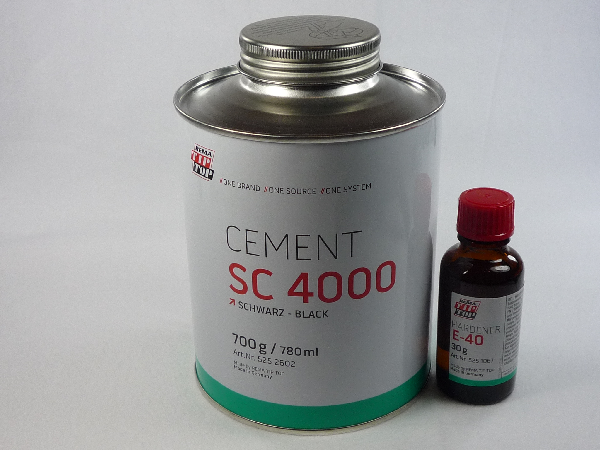 TipTop CEMENT SC 4000 schwarz 700g und Härter E-40 30g